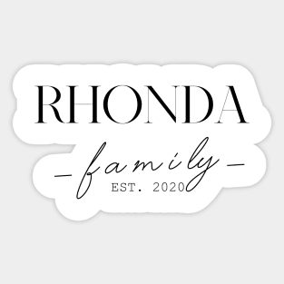 Rhonda Family EST. 2020, Surname, Rhonda Sticker